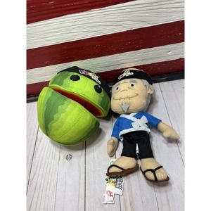Fruit Ninja Game Watermelon Plush Halfbrick/Sensei Ninja Old Man Plushies